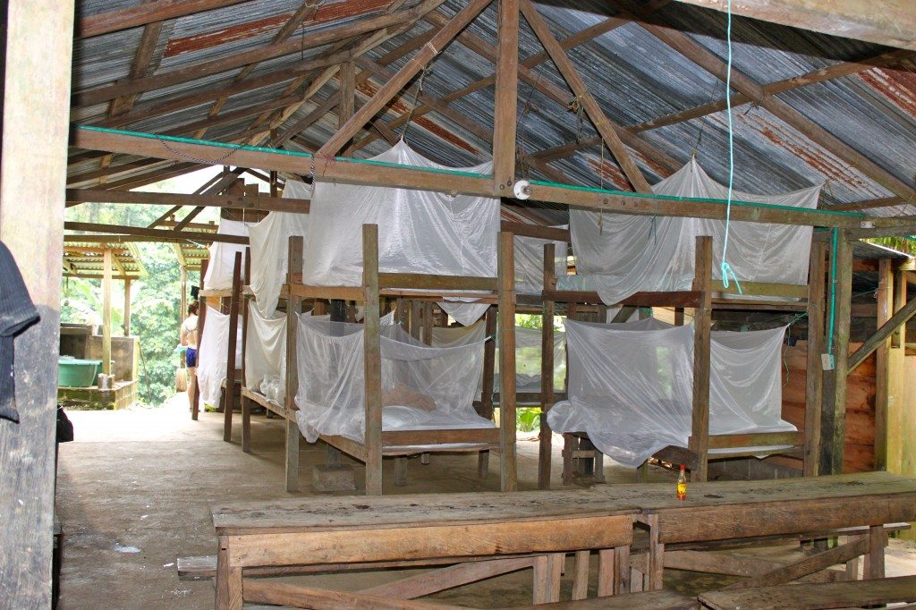 An example of our acom-modations.  These were the beds at Camp two where we slept the last night.  They were very nice!