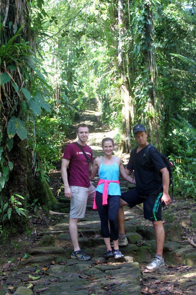 About to head up the steps to Ciudad Perdida.  900-1,200 of them, depending on whether your legs are Nate length or Jo length .