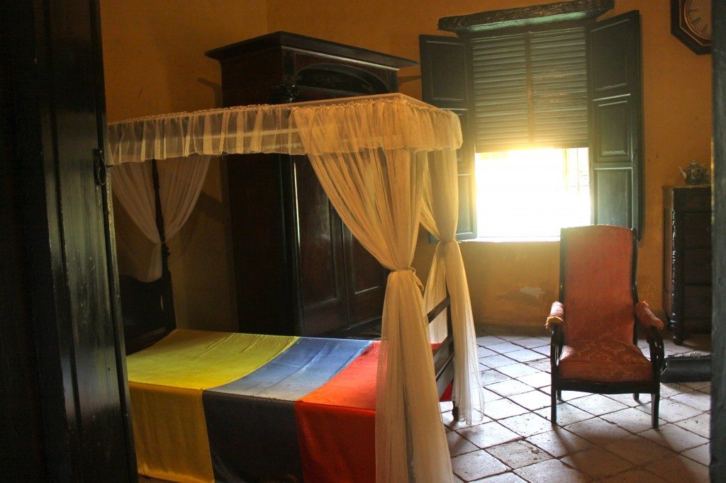 Simón Bolívar's death bed 