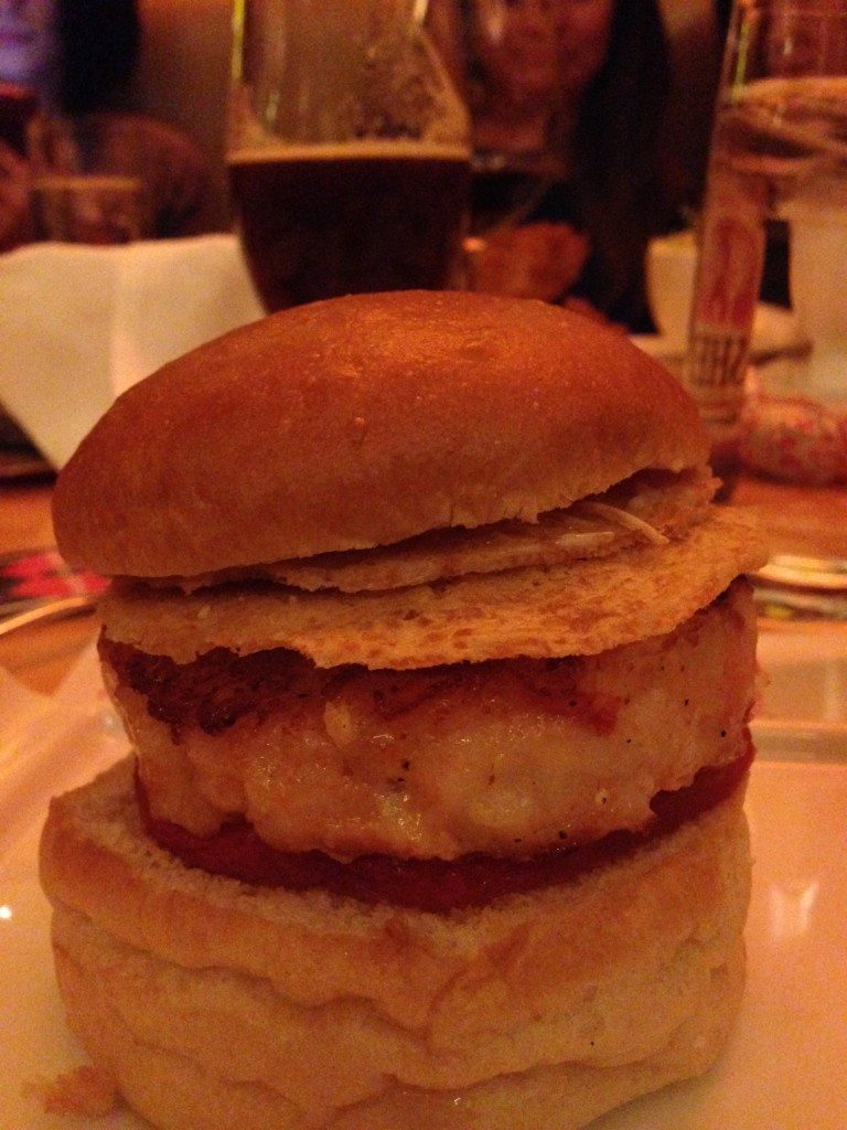(Overrated) lobster burger.  Should have listened to our waiter and went with the beef!