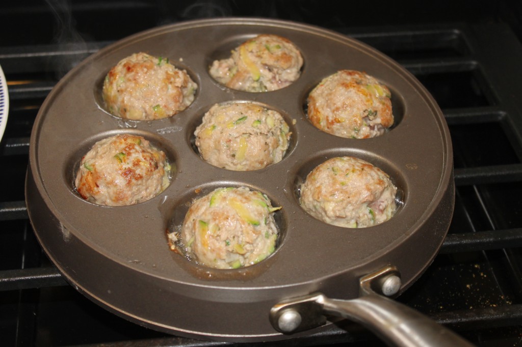 Found a new use for my ebelskiver pan!  It makes perfect meatballs! 