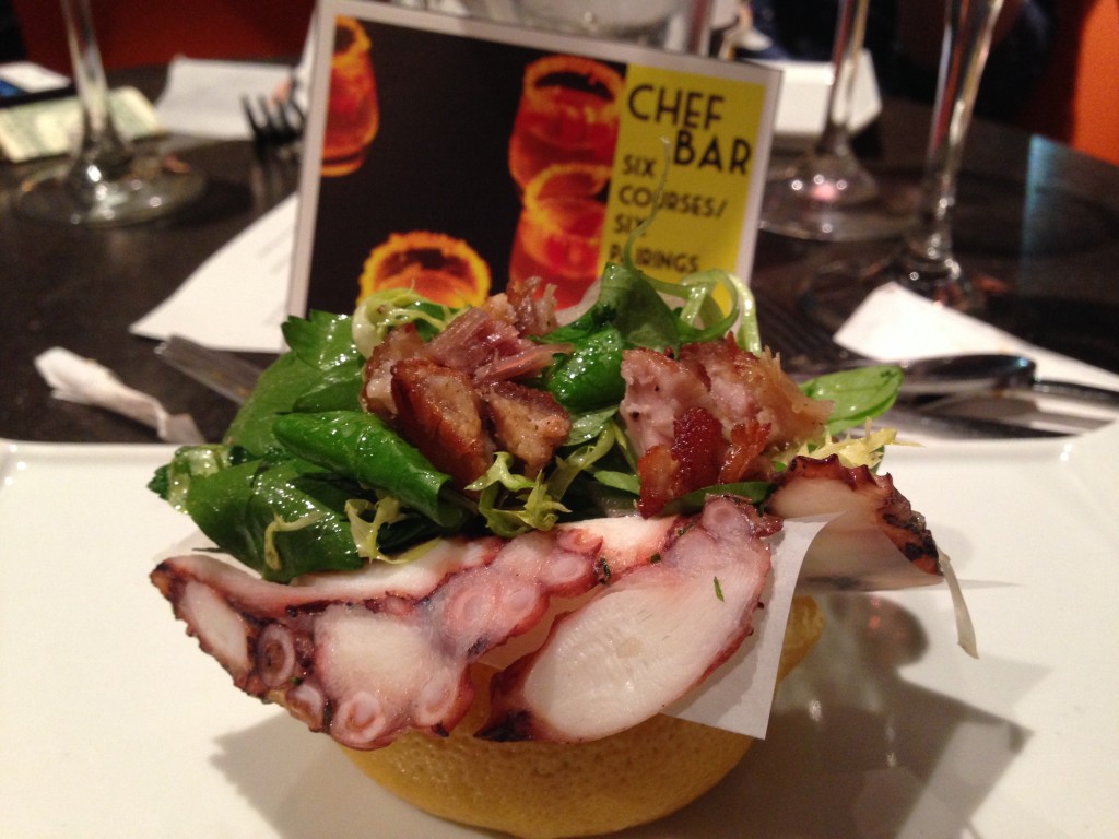 Octopus Taco with pork belly from Chef Bar at Alba Osteria