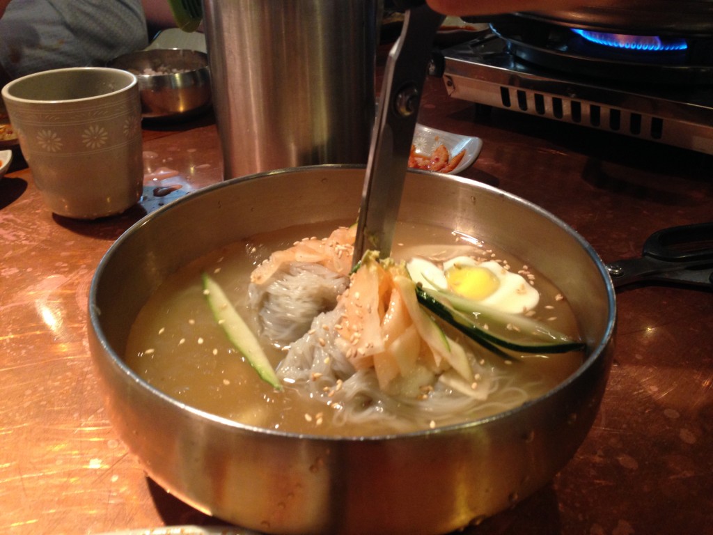 Naeng myeong (Cold Buckwheat Noodles) at the Maple Tree House in Samcheong-dong