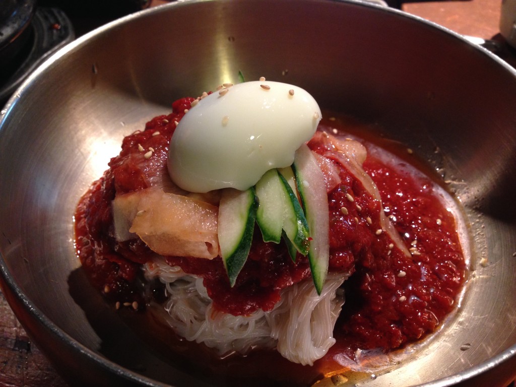 Bibim naengmyeon (Spicy Buckwheat Noodles) at the Maple Tree House in Samcheong-dong