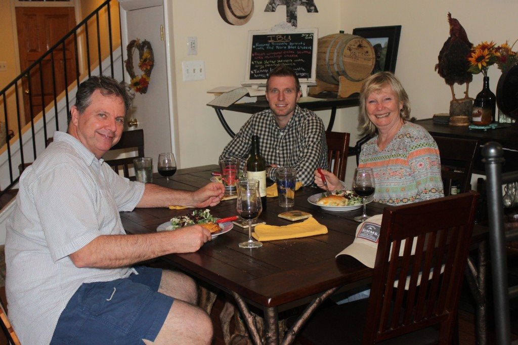 We were lucky enough to have family in town to share this delicious meal with.  There's nothing I like more than loved ones around the table!