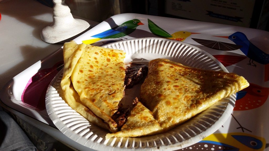 Coconut and Nutella crepe, because no one should have to choose between sweet and savory.