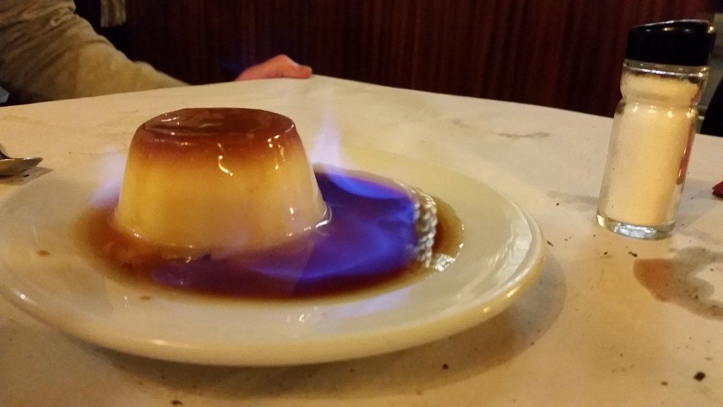 And of course we finished it off with flan (on fire).