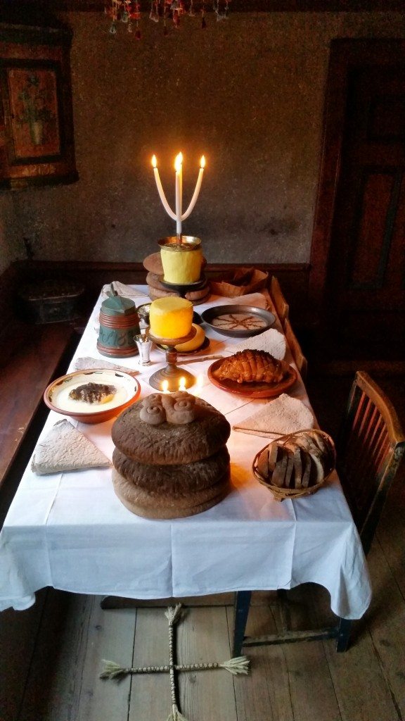 Example of a traditional Swedish Christmas meal at Skansen.