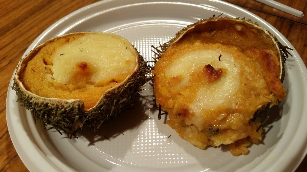 Stuffed sea urchin.