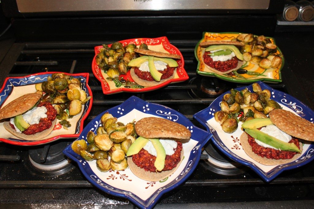 Beet burgers and Brussels sprouts for the whole family!