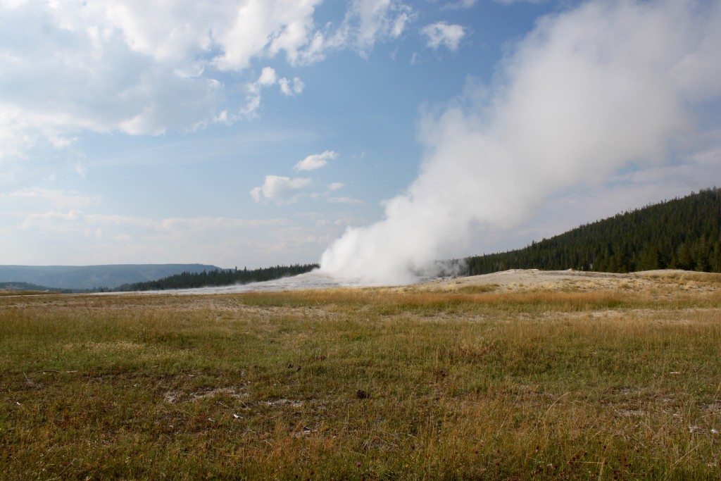 Old Faithful is always on time.