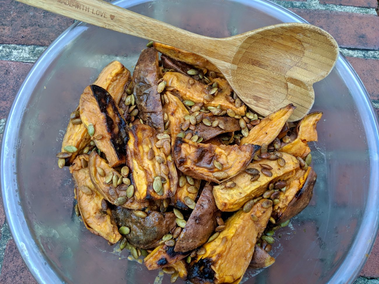Roasted Sweet Potatoes With Chipotle Honey Butter